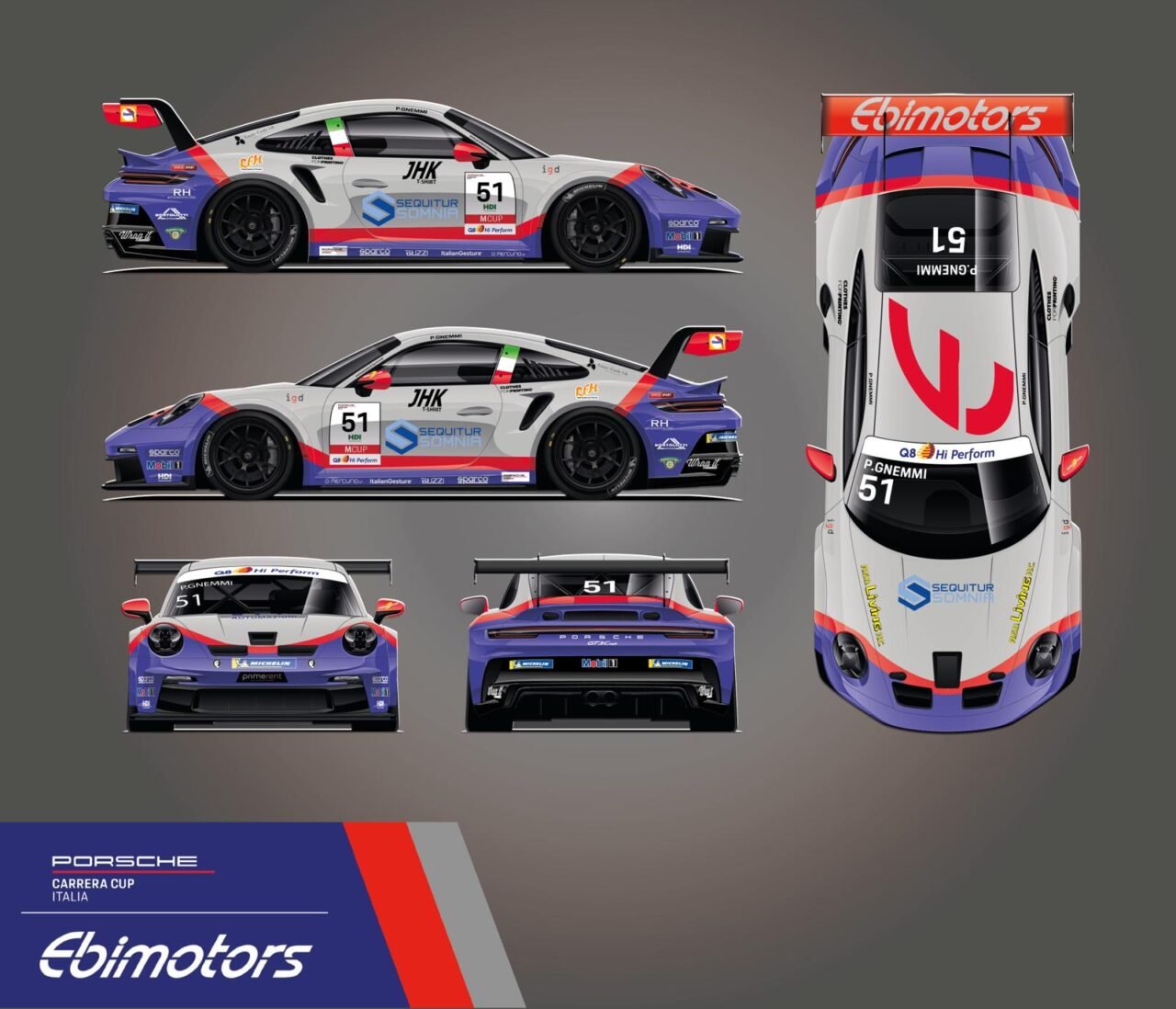 Paolo Gnemmi ad Imola in Porsche Carrera Cup Italia con Ebimotors